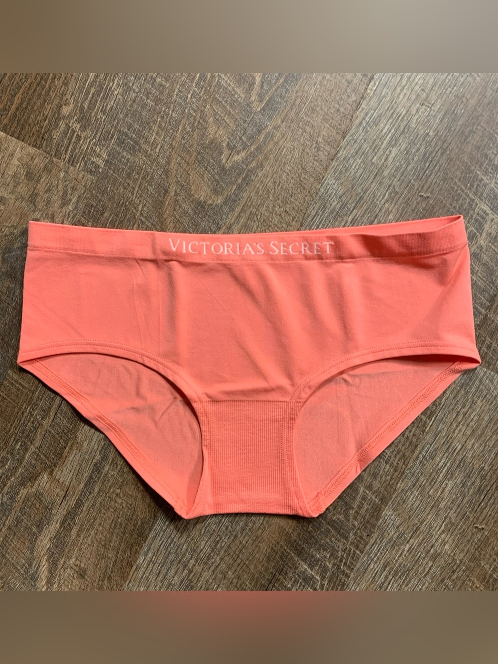 NWT Victoria's Secret Seamless Hi Orange /Coral Hiphugger Panties M
